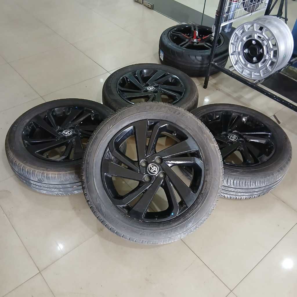 VELG/PELEK MOBIL SECOND ORIGINAL RAIZE RING17 BAUT4X100+BAN 205 60 DUNLOP ENSAVE