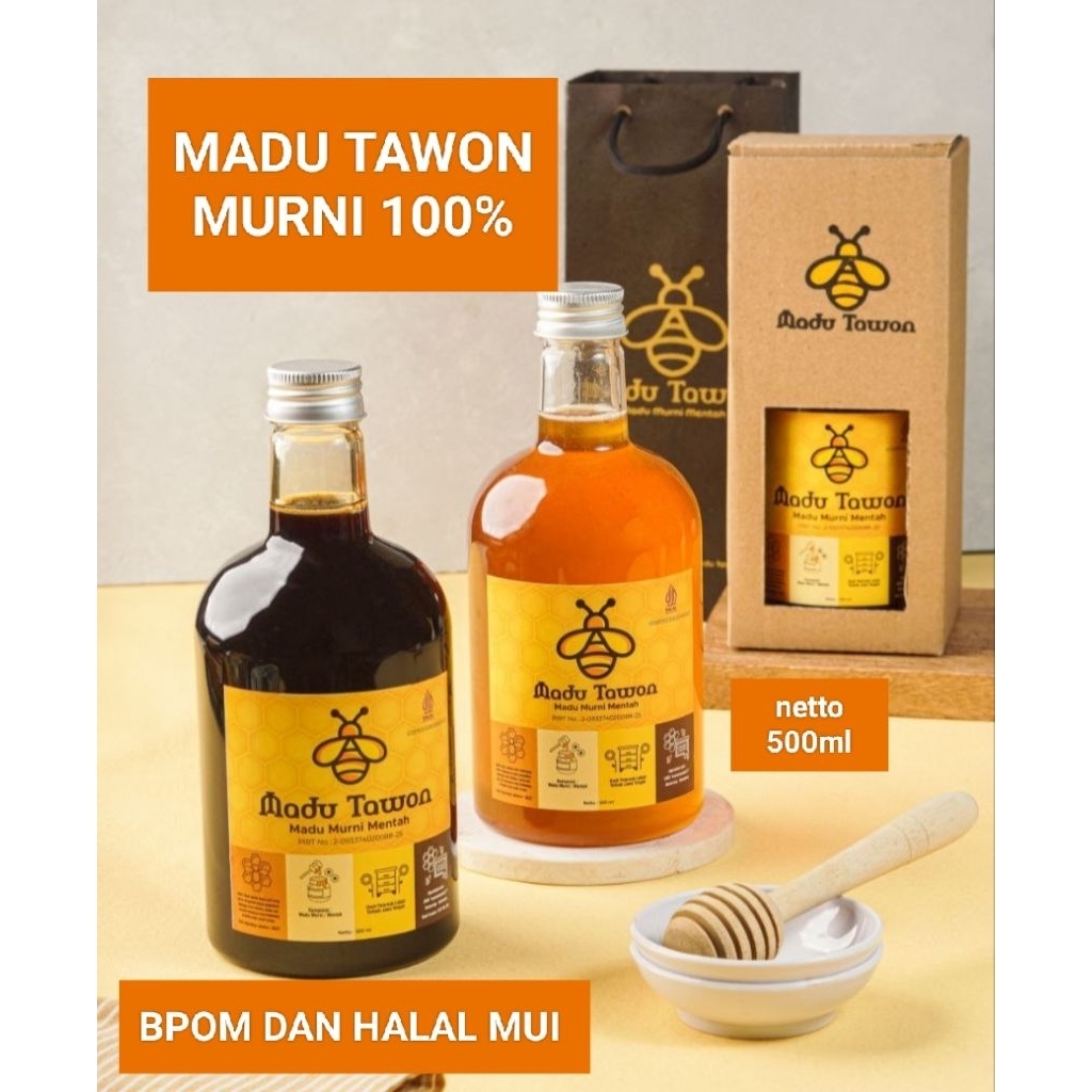 

MADU TAWON MURNI ASLI 500ML / 750Gr TANPA CAMPURAN / NATURAL HONEY MULTIFLORA