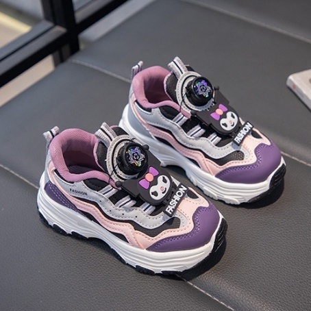 KODE D47G HNK Sepatu Sneaker Anak Cewek Sepatu Anak Perempuan Terbaru Kuromi Sanrio Import PURPLE  C
