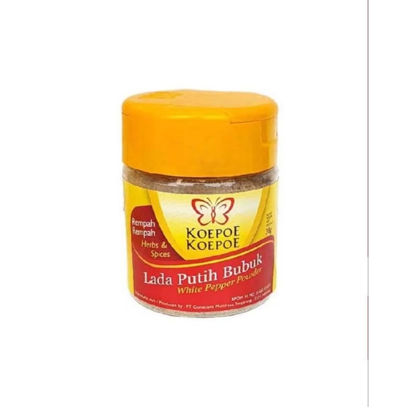 

Lada Putih Bubuk / Merica Bubuk koepoe koepoe kupu 38gr