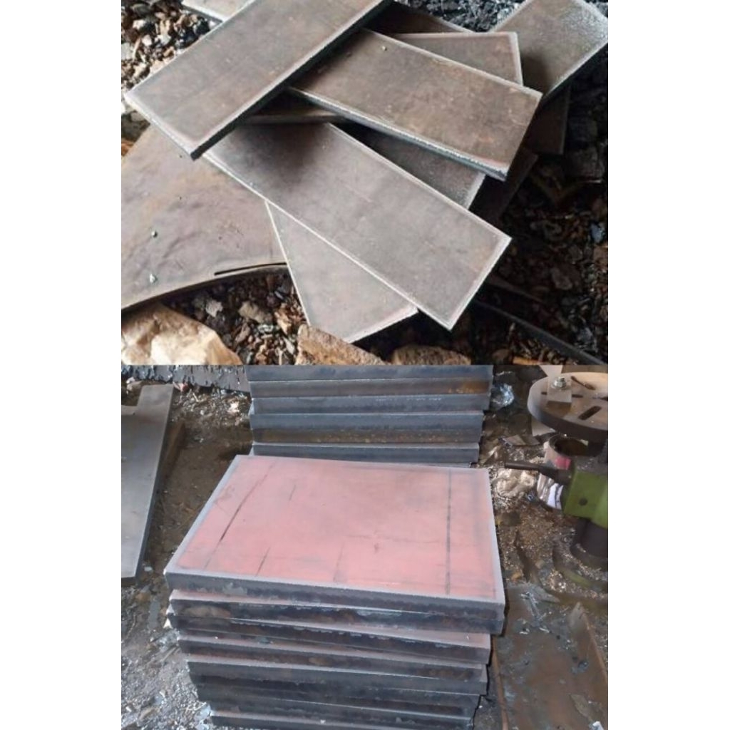 80 cm x 70 cm Plat Besi Padat Hitam 10mm custom