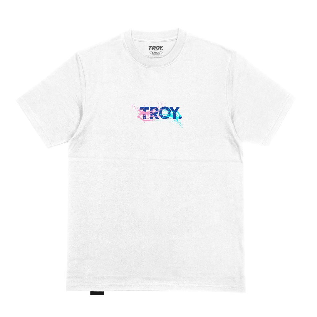 Troy Company Kaos Pria Lengan Pendek Putih - Blast Gum Tshirt White MTD 1508