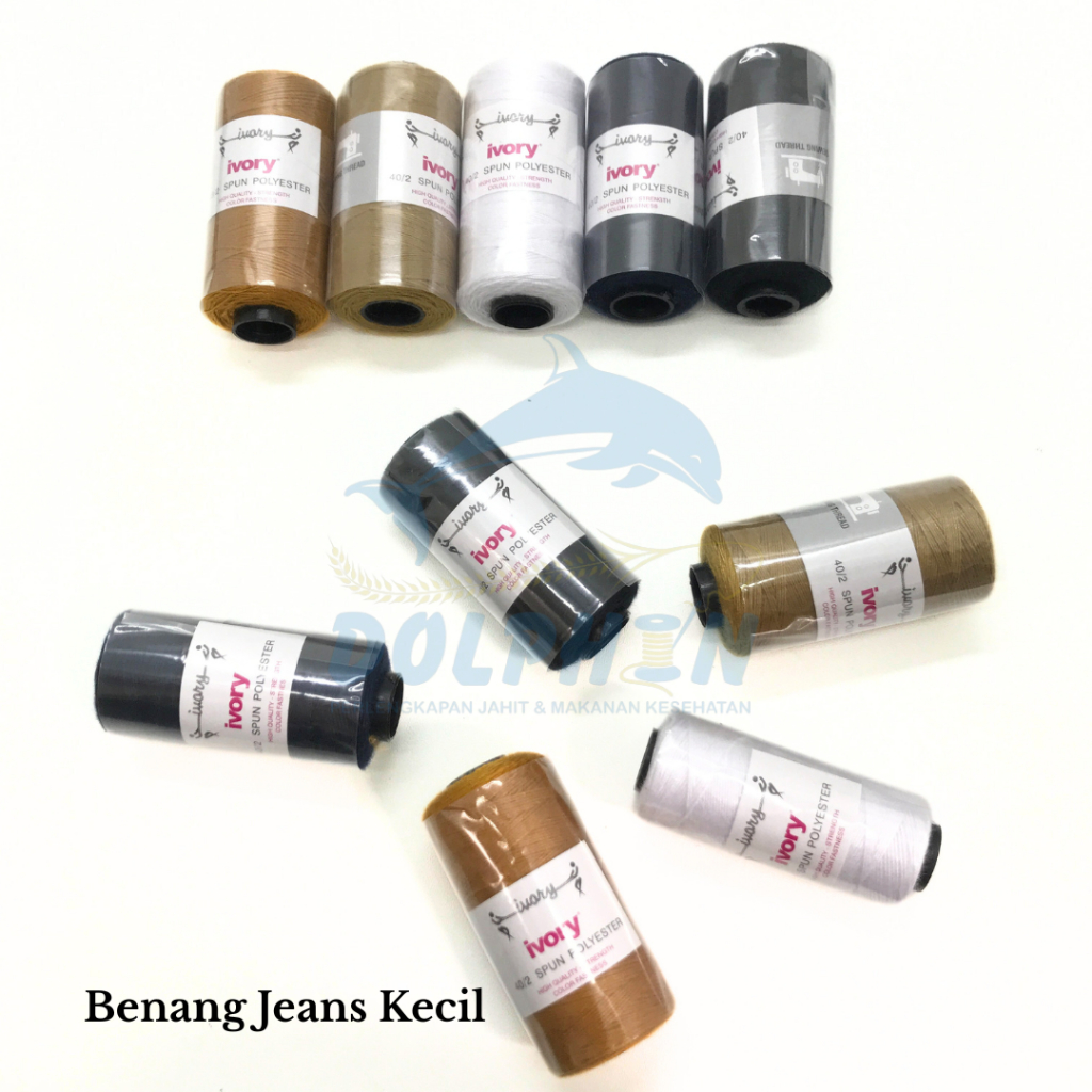 Benang Jeans 20/2 Ivory isi 300Y Satuan / Benang Jahit Levis Kecil