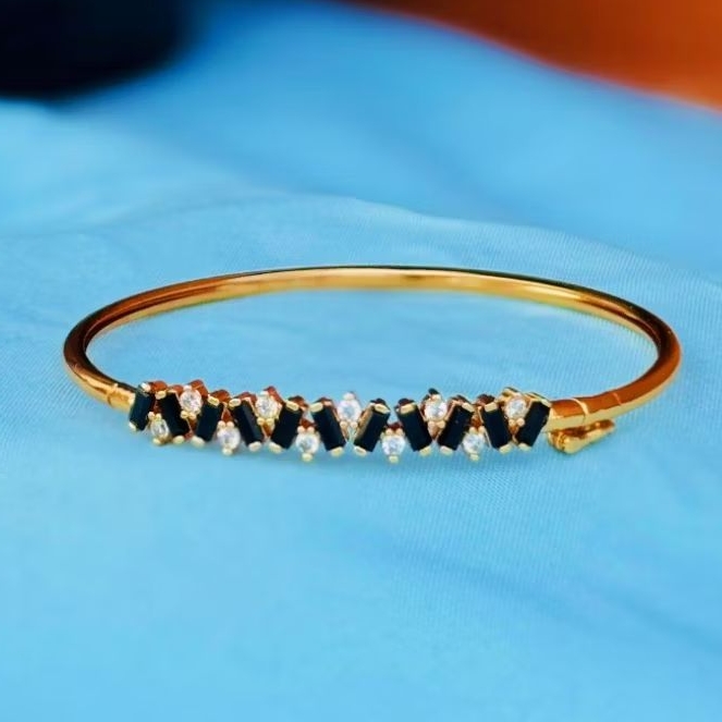 Gelang xuping gelang wanita dewasa kilau permata hitam putih GL46