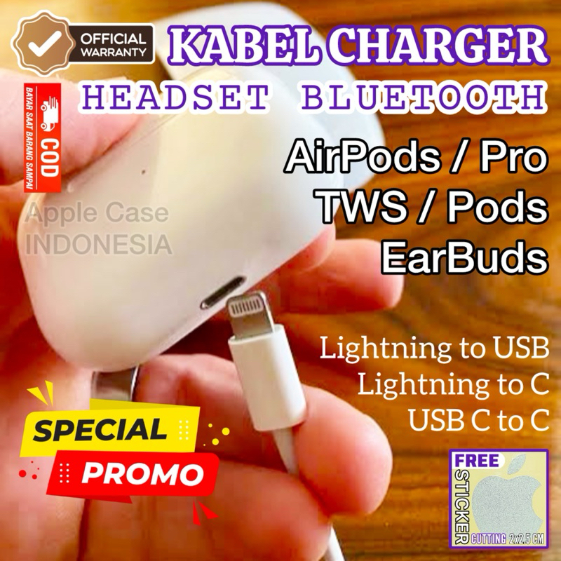 [COD] Free: Sticker | ORIGINAL Kabel Charger TWS inPods i16 Max i14 i13 13 i12s i12 i11 i10 i9S AirP