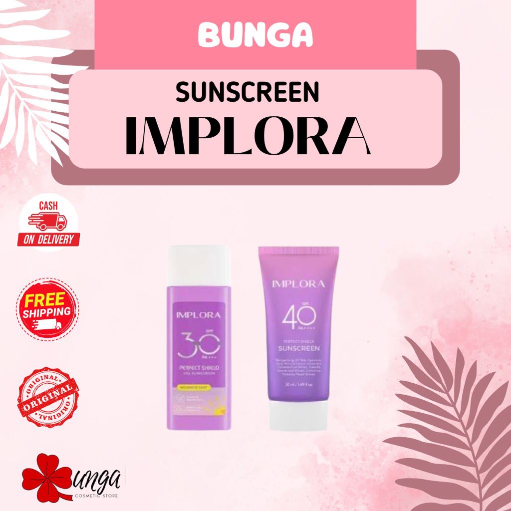 BUNGA- [ 50ML] Sunscreen Implora/ Sunscreen Implora Spf 40/ Sunscreen Implora Gel Spf 30