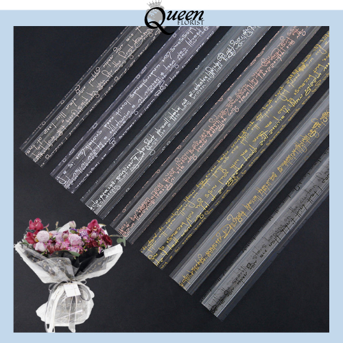 

20 LEMBAR Flower Wrapping Paper Plastik Bening Kertas Buket Bunga Cellophane 6190