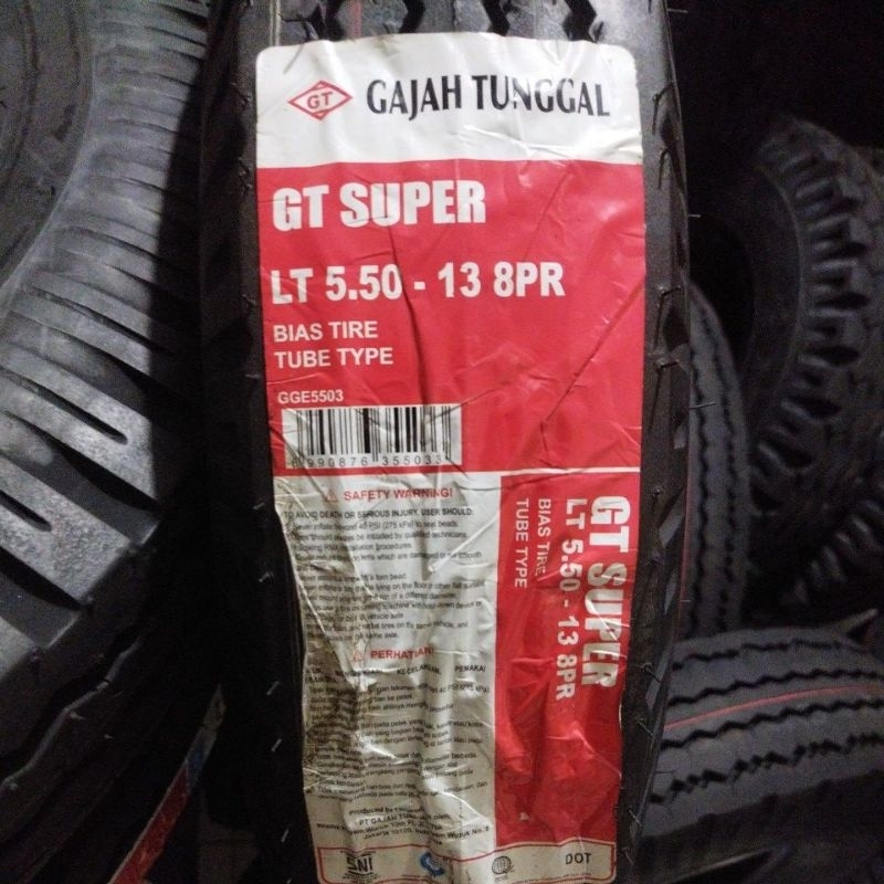 Ban gajah tunggal 550-13 / 550 x 13