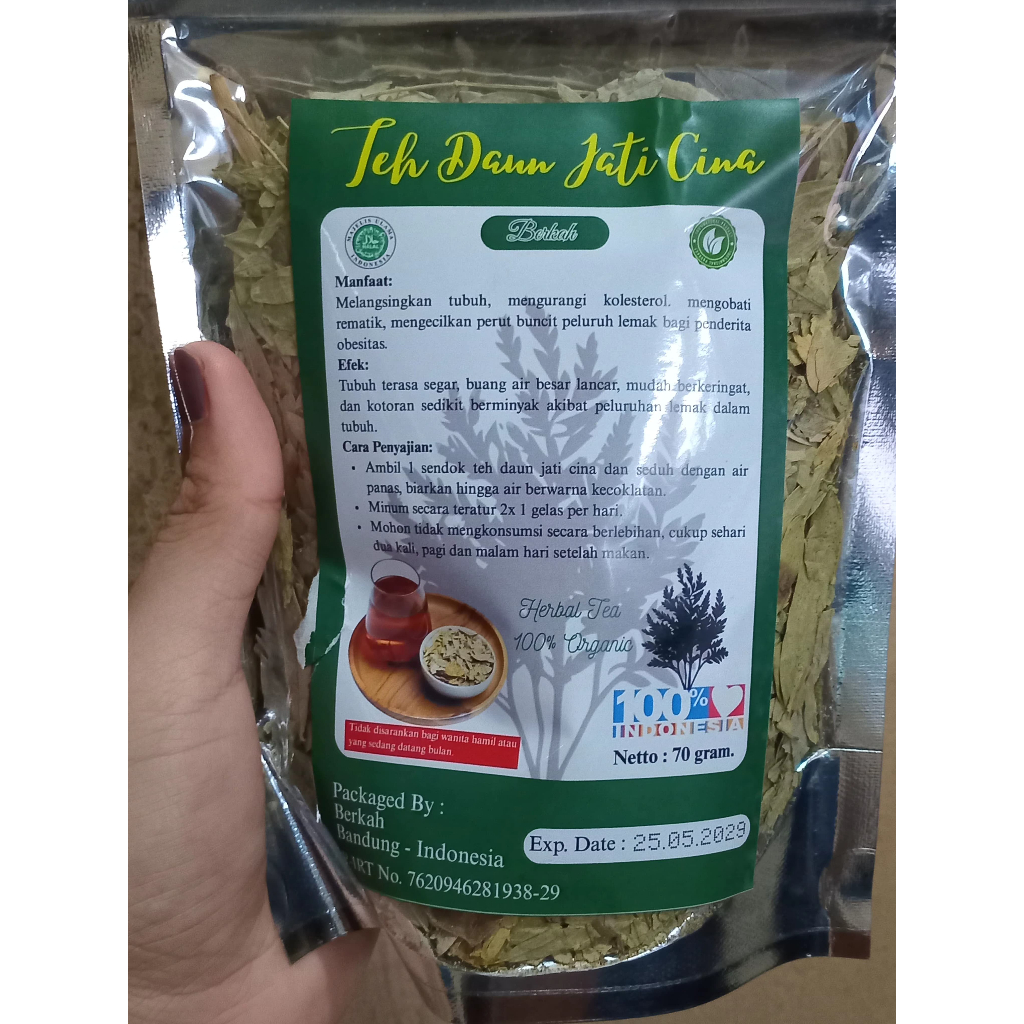 

TEH DAUN JATI CINA BERKAH 100% ORGANIC || Netto : 70 gram & 40 gram