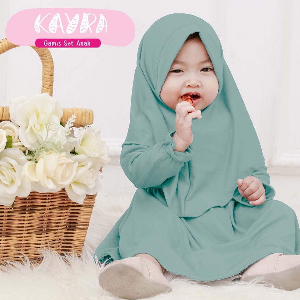KODE U14Y Kayra Kids Gamis Bayi Perempuan 3 Tahun Baju Muslim Anak Perempuan  6 Bulan 6 12 Bulan