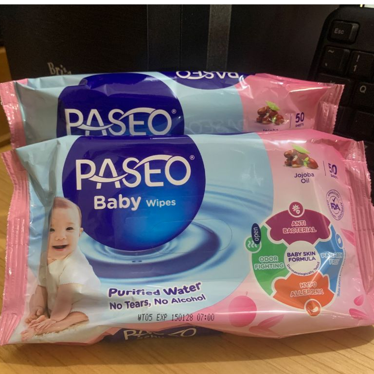 PASEO Tissue Tisu Basah Baby Wipes 50 Sheets Promo JOJOBA CHAMOMILE / Tissue tisu basah paseo baby w