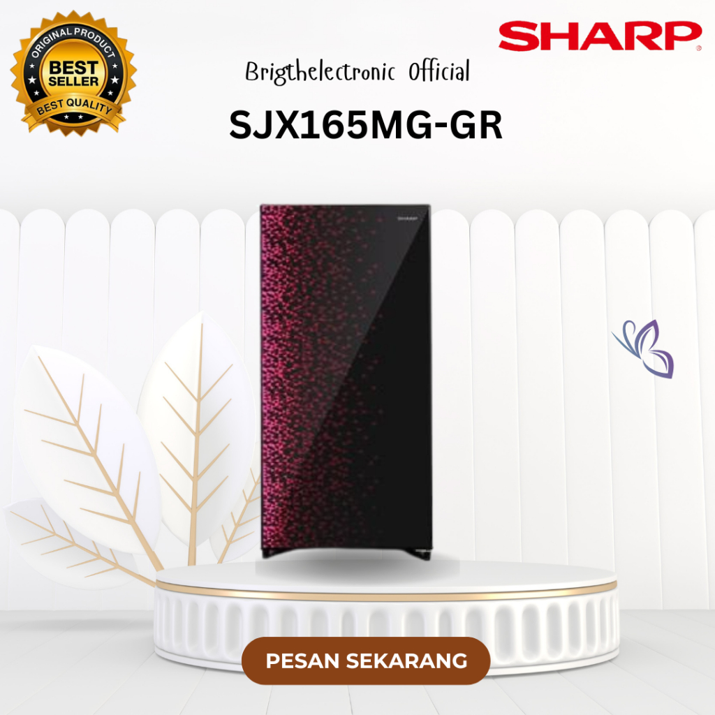 SHARP KULKAS 1 PINTU SJ-X165MG-GR SHINE SERIES/SJ 165MGGR/SJX-165MGGR/SJX165MGGB/SJX165MG-GR/