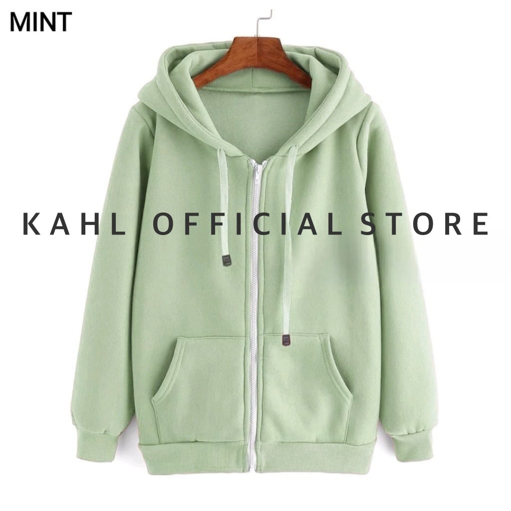 Hoodie Polos zipper pria wanita L,XL,XXL kahl