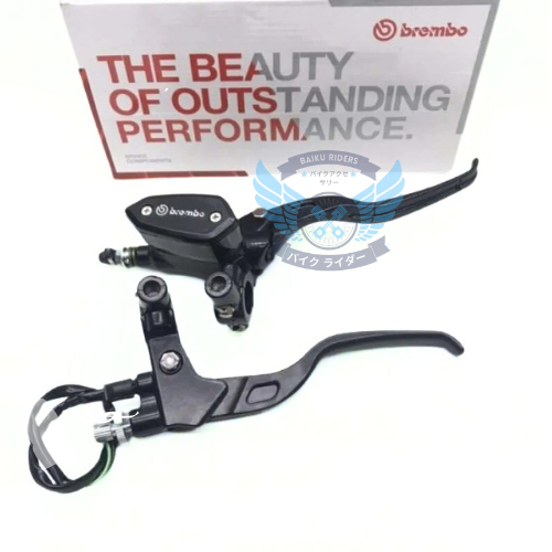 HANDLE REM BREMBO TABUNG OVAL KACA 14MM PLUS KOPLING 1 SET BREMBO ORIGINAL