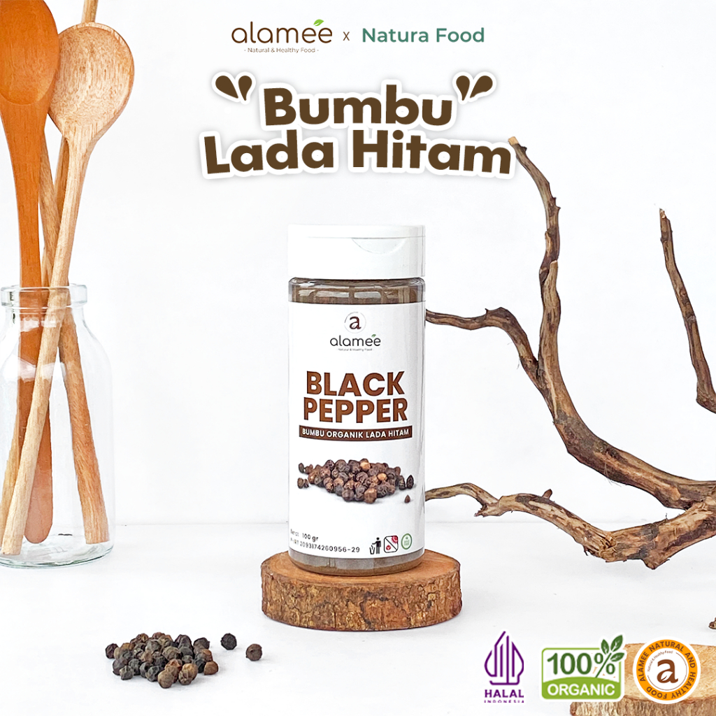 

ALAMEE Blackpepper Powder Lada Hitam Bubuk Black Pepper Bumbu Dapur Instan Organik Tabur