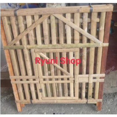 Kandang Ayam Bambu 70x70x70cm Berkualitas Kokoh /Kandang Ayam Petelur Bambu Lipat Rakitan /Kandang A