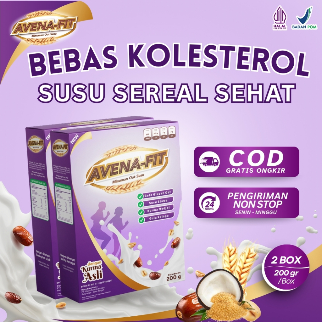 

Avenafit 2 Box Avenafit Susu Oat Solusi untuk Kolesterol dan Kesehatan Jantung 100% Original BPOM