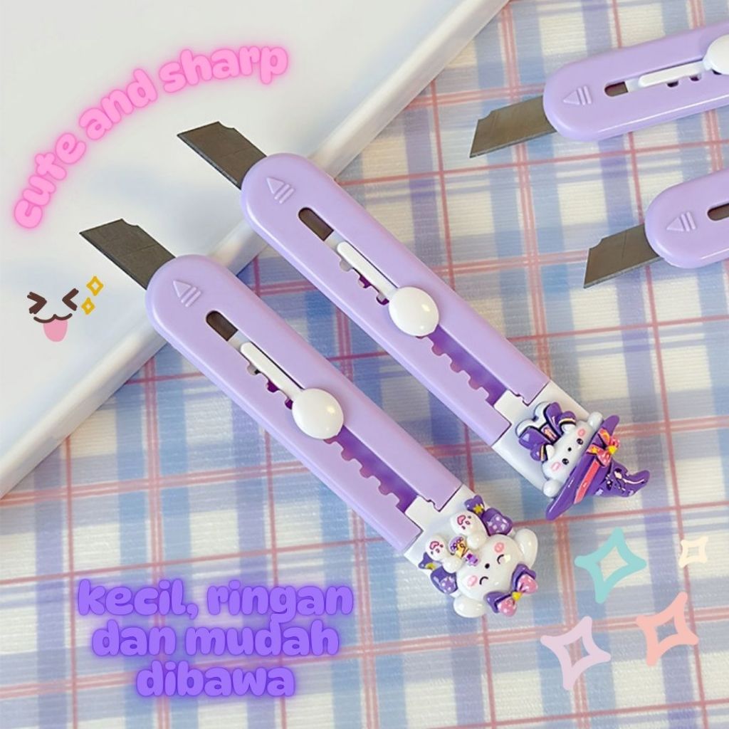 

CUTTER UNBOXING MINI KARTUN MOTIF ANIMAL / CUTTER LUCU MOTIF HEWAN / PISAU CUTTER KECIL LUCU