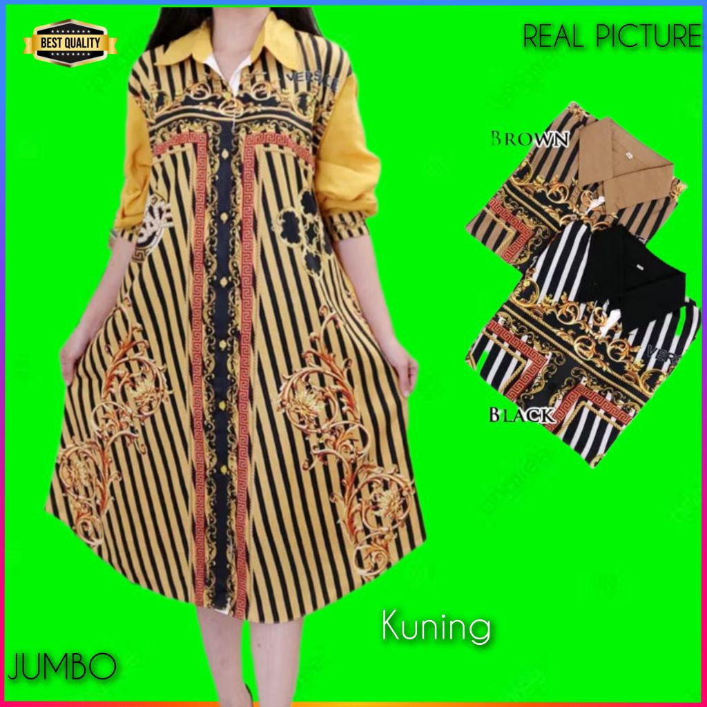 Baju Gaun Jumbo Wanita Xelina Dress Jumbo LD 120 Natal Korea Pesta Hitam