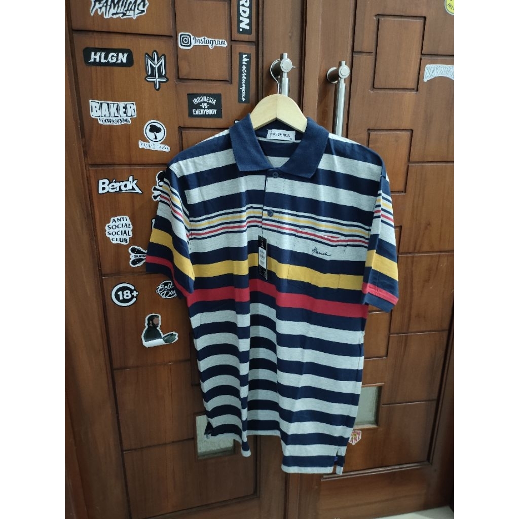 Kaos Pria Polo/Kerah Hassenda UK XL, 100%Original&Murah