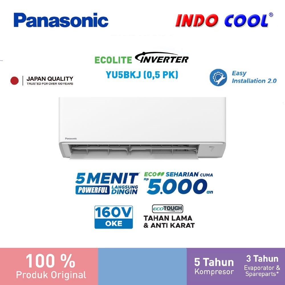 AC PANASONIC Ecolite Inverter 1/2 PK / 1/2PK / 0,5 PK / 0,5PK YU5BKJ