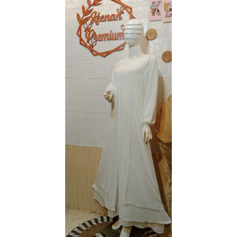 GAMIS PUTIH CERUTY RENDA