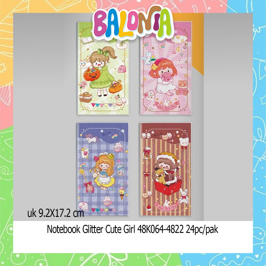 

Notebook Glitter Cute Girl, notes, buku diary, buku catatan, agenda buku