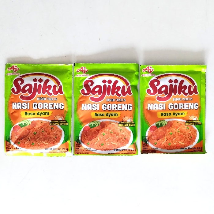 

Sajiku Bumbu Instan Nasi Goreng Rasa Ayam Berat 20gr Bumbu Praktis Halal BPOM