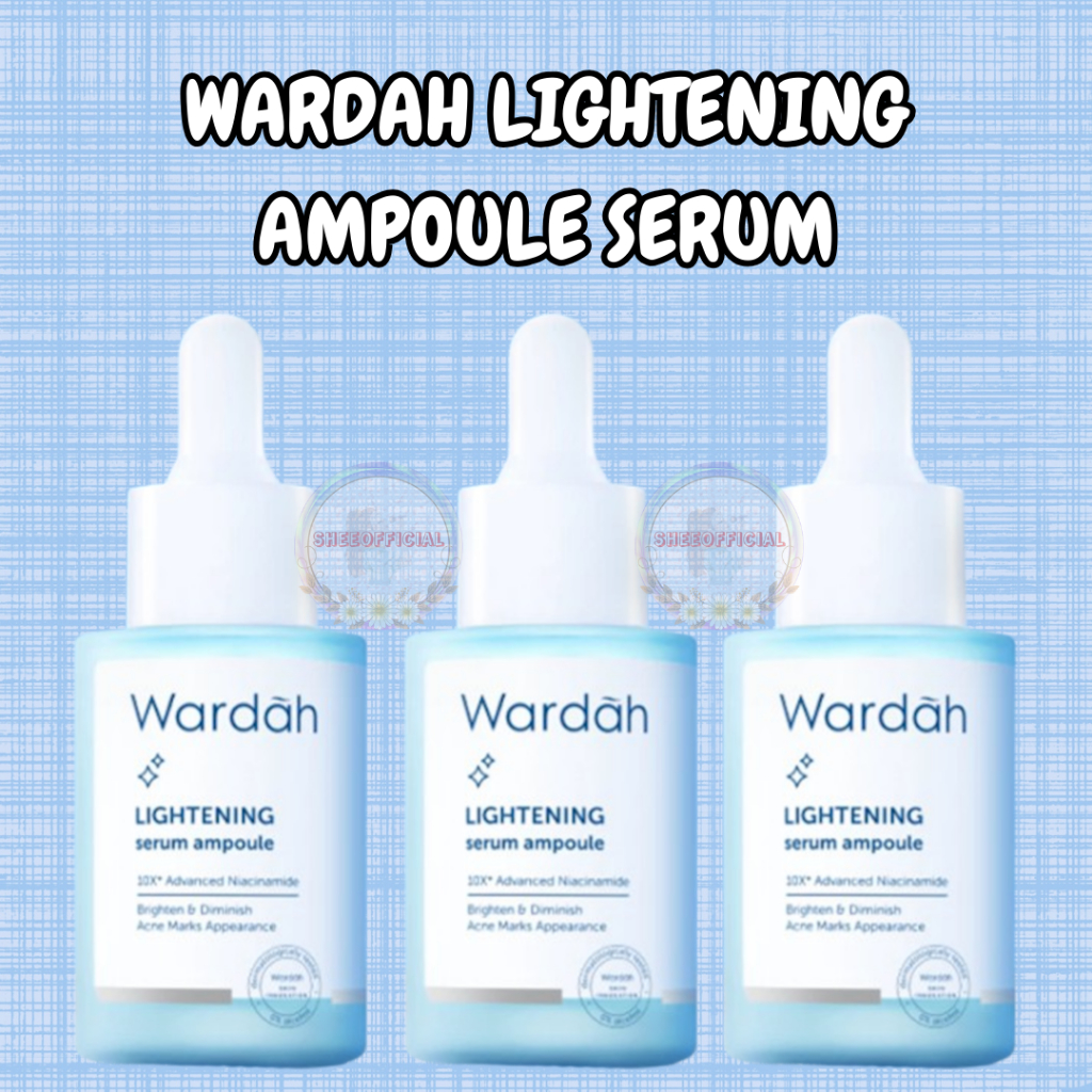 Wardah Lightening Ampoule Serum Mencerahkan Kulit Wajah Kusam Menyamarkan Flek Flek Hitam 30 Ml