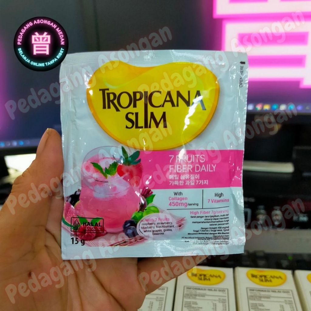 

Tropicana Slim 7 Fruits Fiber Daily with Collagen (1 Sachet)