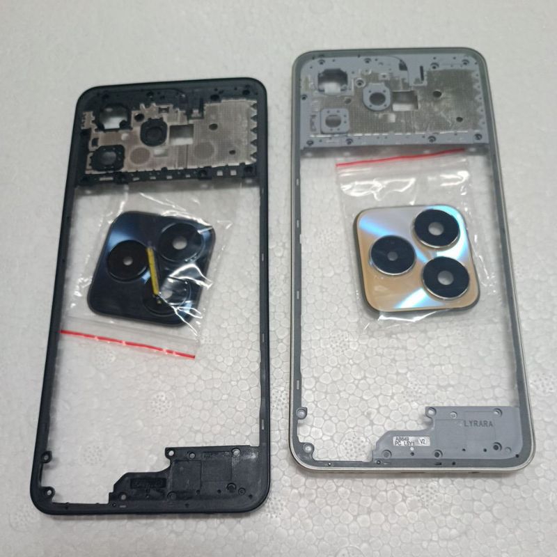 BEZZEL REALME C53 ORI BLACK • GOLD FLEXI