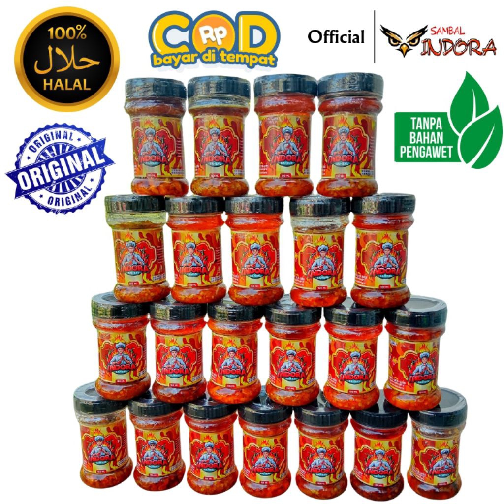 

Sambal INDORA - All Varian ( Bawang, Terasi, Cumi, Teri, Tongkol, Ayam Suwir ) 150ml