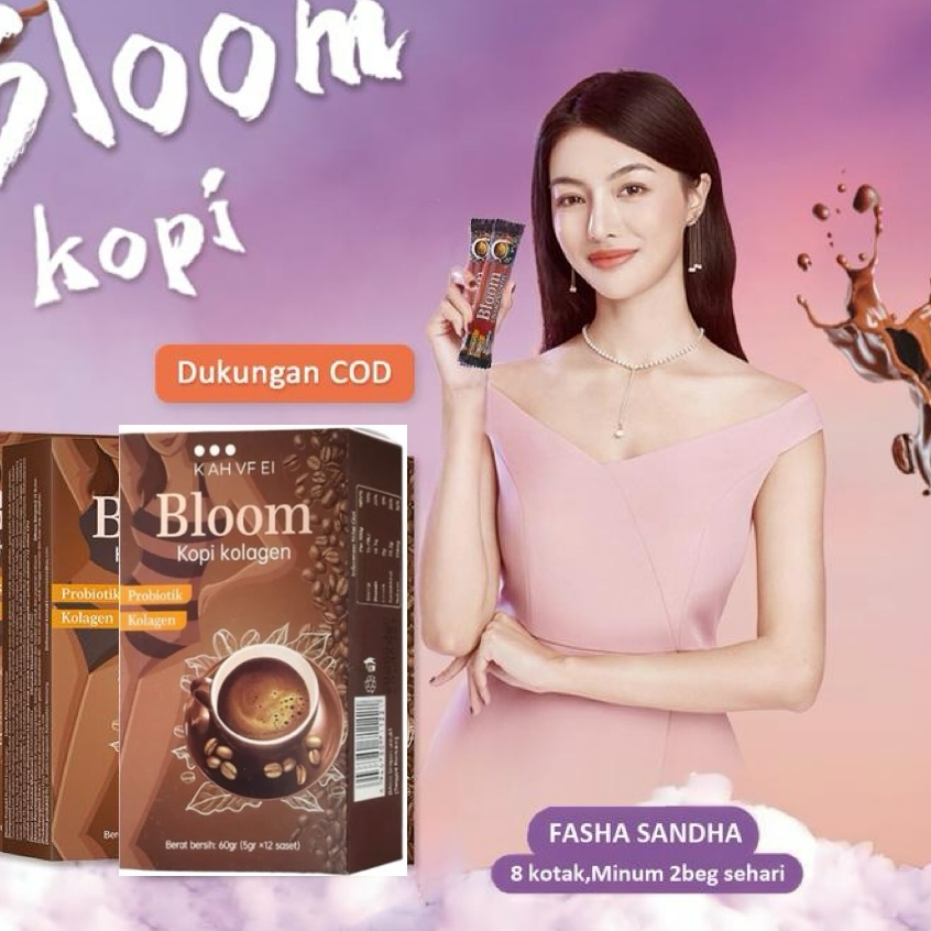 

（Beli 4 Gratis 1 COD +Pengiriman prioritas）Bloom Collagen Coffee Kopi Diet Enzim Pelangsing Tubuh Penghancur Lemak Instant Coffee Robusta Collagen Detoksifikasi