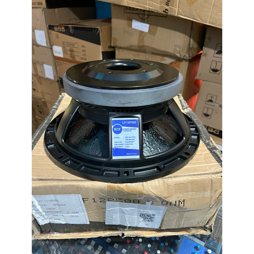 Speaker kompone RCF 12p500 12in 12inch 12inci coil 4inch daun coating luar dalam subwoofer grade A