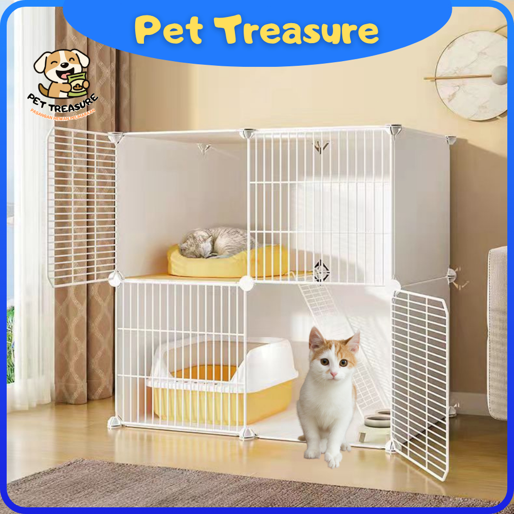 Kandang Kucing Besar Jumbo Murah Lipat Portable Kandang Hewan Kelinci Hamster Anjing Besi Pagar