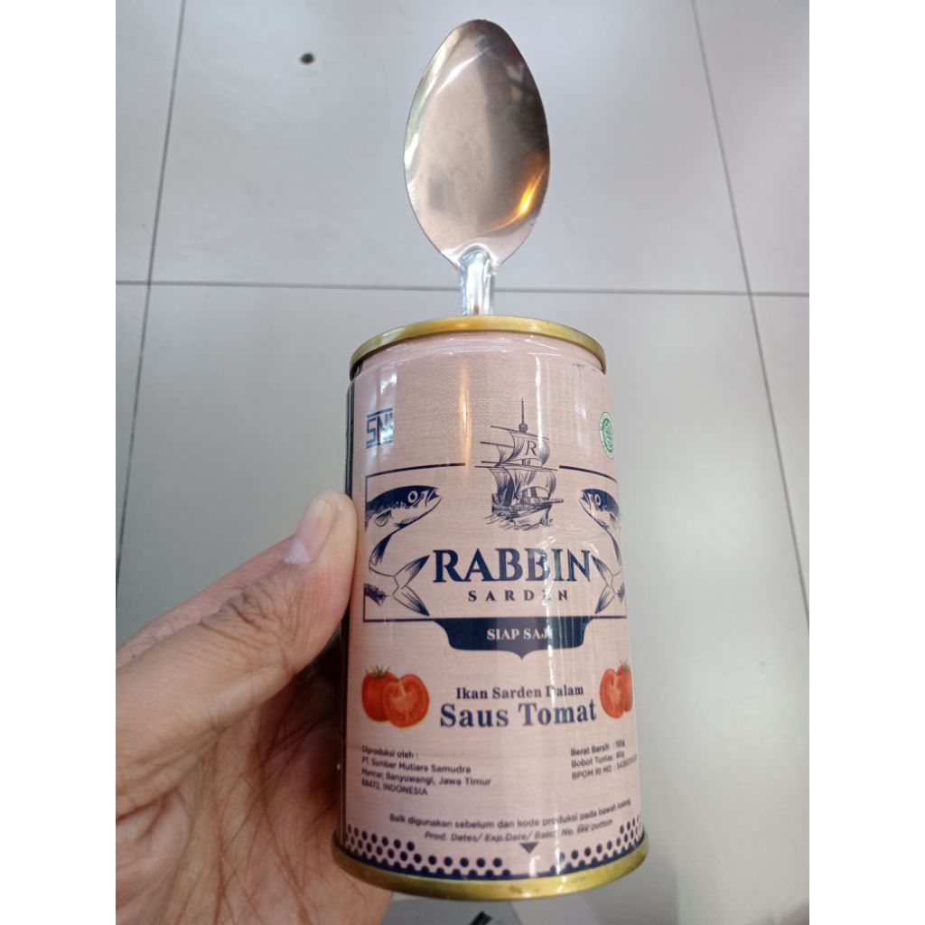 

Sarden premium siap saji TANIRA dan RABBIN 155GR gratis sendok