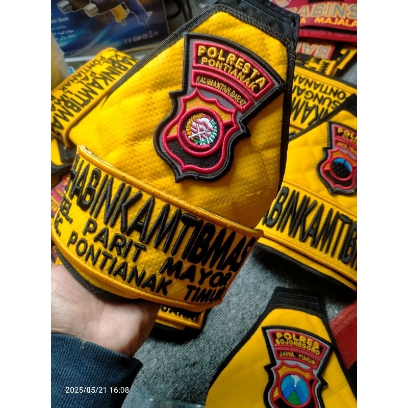 Banlengan kulit premium Bhabinkamtibmas/Ban lengan Bhabinkamtibmas/Banlengan pam tps/Banlengan babin
