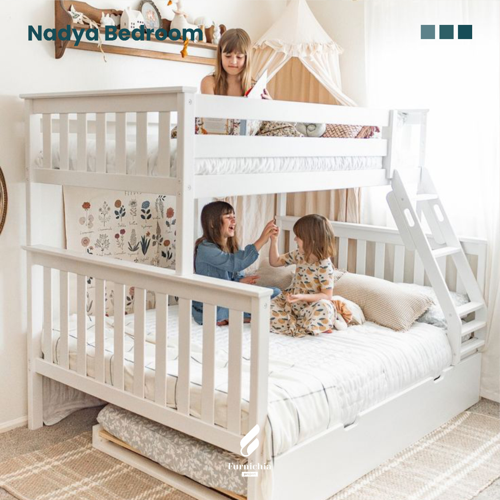 Ranjang tidur anak tingkat, Kamar tidur anak susun, Ranjang tingkat 3 bed,