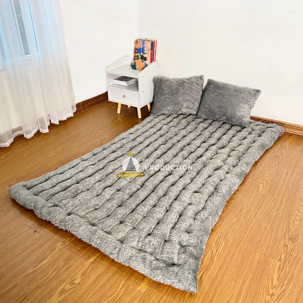 GBK Kasur Gender Bulu Rasfur Ukuran 180 x 120 x 10 cm Plus 2 Bantal