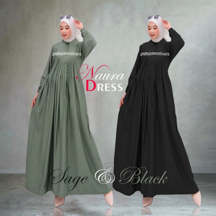 NAURA DRESS VARIASI PAYET/GAMIS IBU-IBU KONDANGAN JUMBO