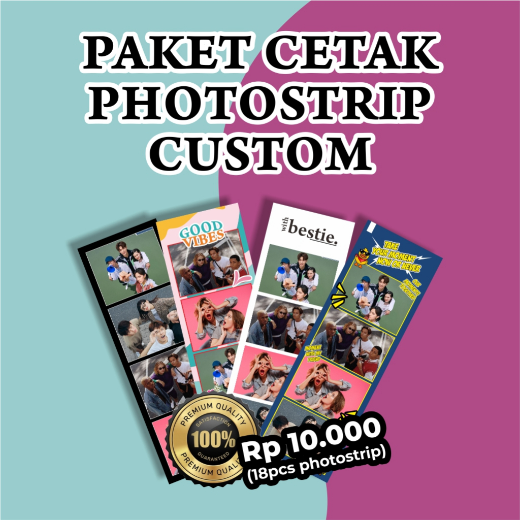 

PAKET CETAK PHOTOSTRIP CUSTOM ISI 18 PCS (BEBAS PAKAI FOTO KAMU)