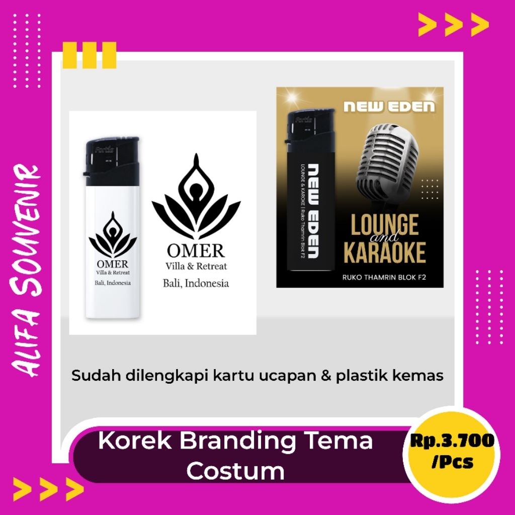 ( Minim 50 Pcs)Souvenir Korek Custom Tema Brand Toko