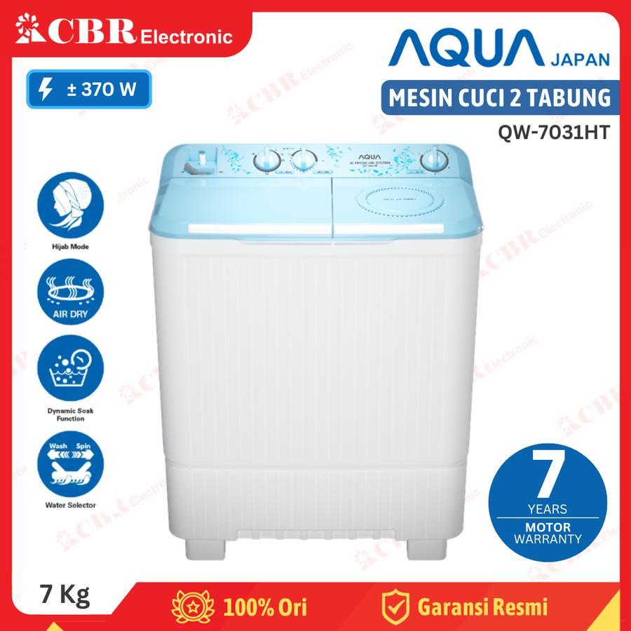 Mesin Cuci AQUA 2 Tabung 7 KG QW-7031HT (Manual) - Batam