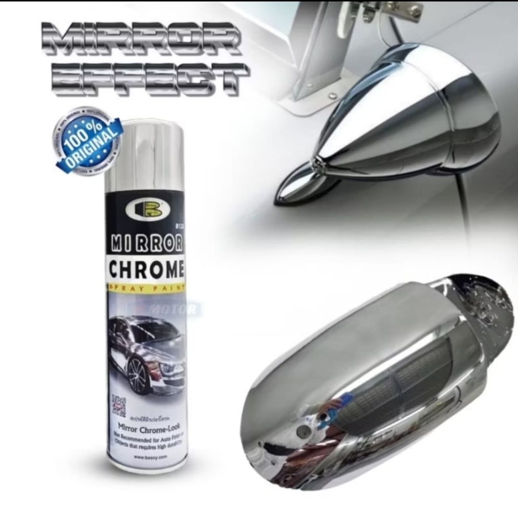 BOSNY MIRROR CHROME SPRAY PAINT 270ML - REAL MIRROR EFFECT