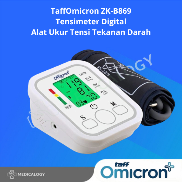 TaffOmicron ZK-B869 Tensimeter Digital Alat Ukur Tensi Tekanan Darah