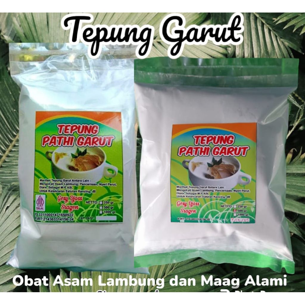 

Tepung Garut original kemasan 1kg free gula aren 250g