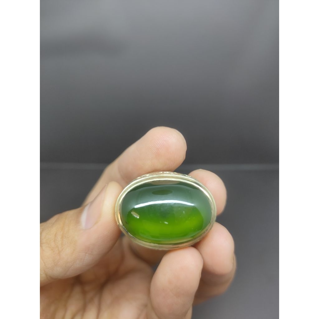 NATURAL BATU SERPENTINE IJO BOTOL