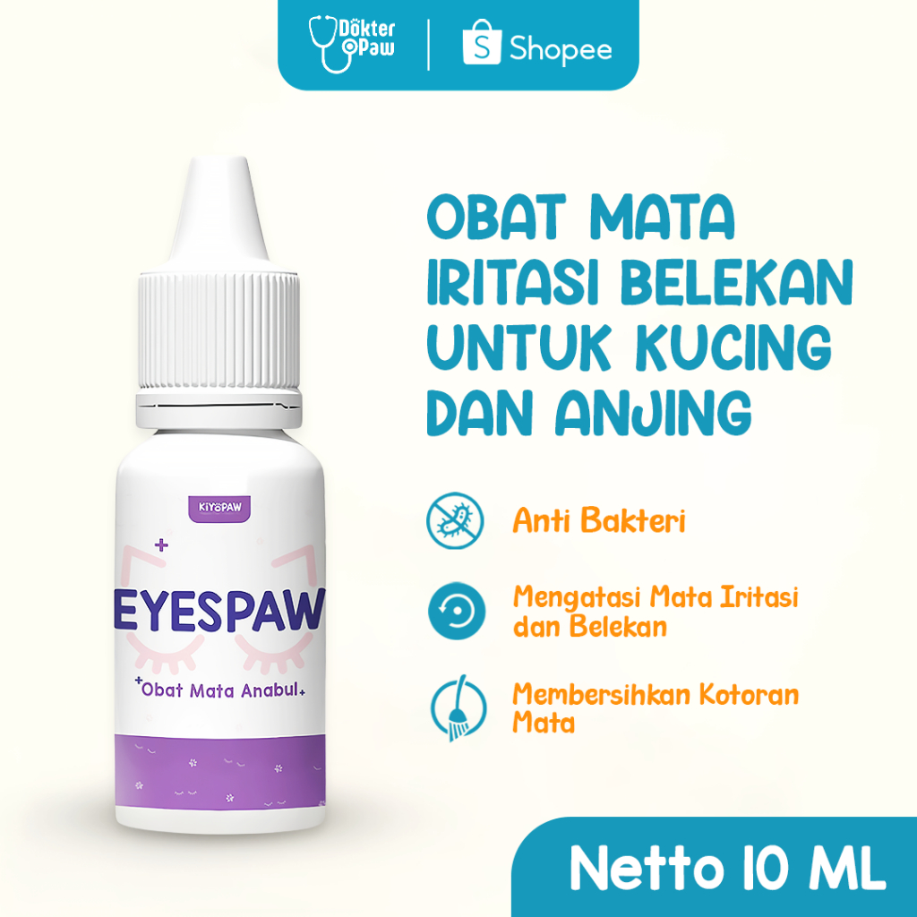 KIYOPAW Obat Tetes Mata Kucing Anjing Obat Mata Belekan Iritasi Kucing Anjing