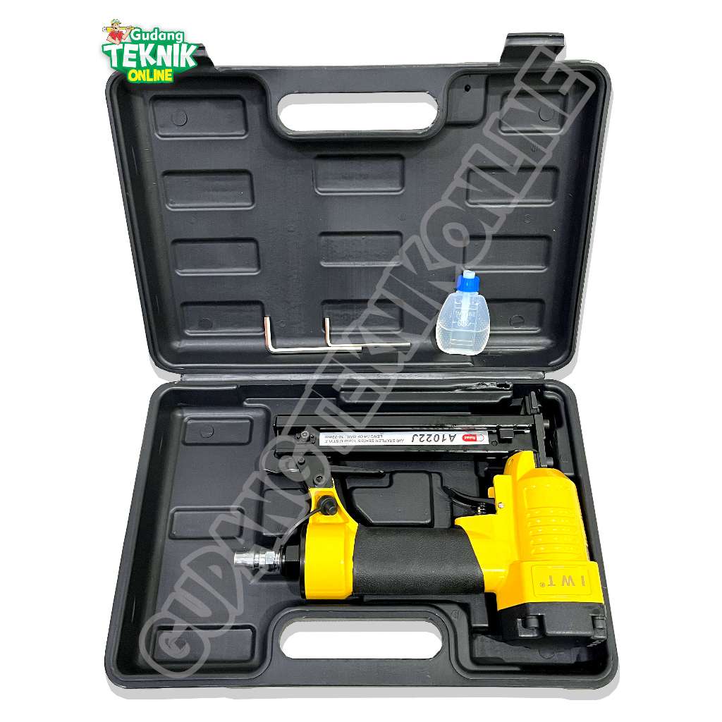 

Air Nailer Staples N IWT 1022J AT-AN-1022J / Mesin Stapler Tambak Angin Kompresor Jok Motor Staples Paku U Air Nailer IWT IWT