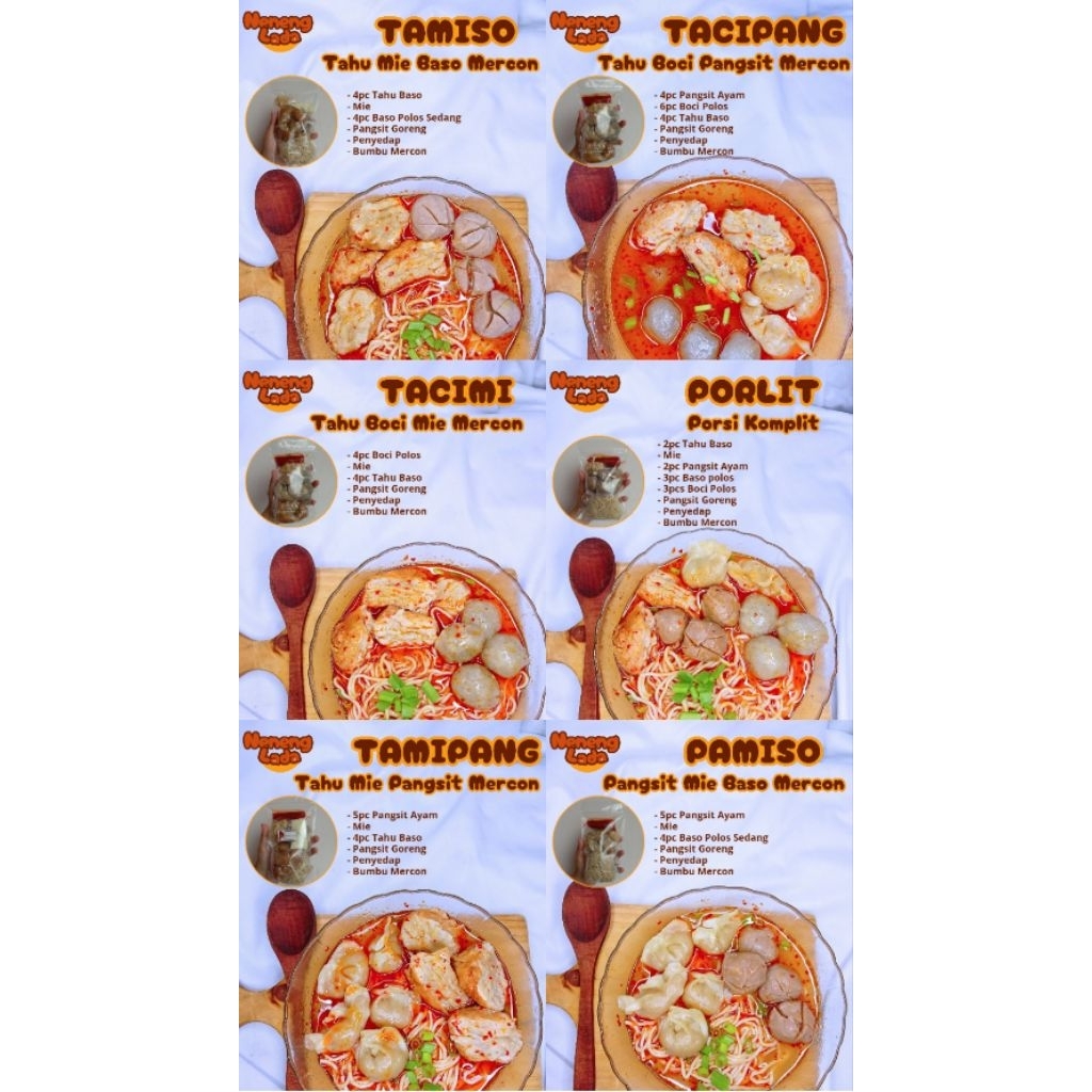 

PANGSIT AYAM KUAH | PANGSIT BASO | TAHU BASO | KUAH MERCON | KUAH CHILI OIL | FROZEN FOOD | MAKANAN INSTANT | NEDAFOOD